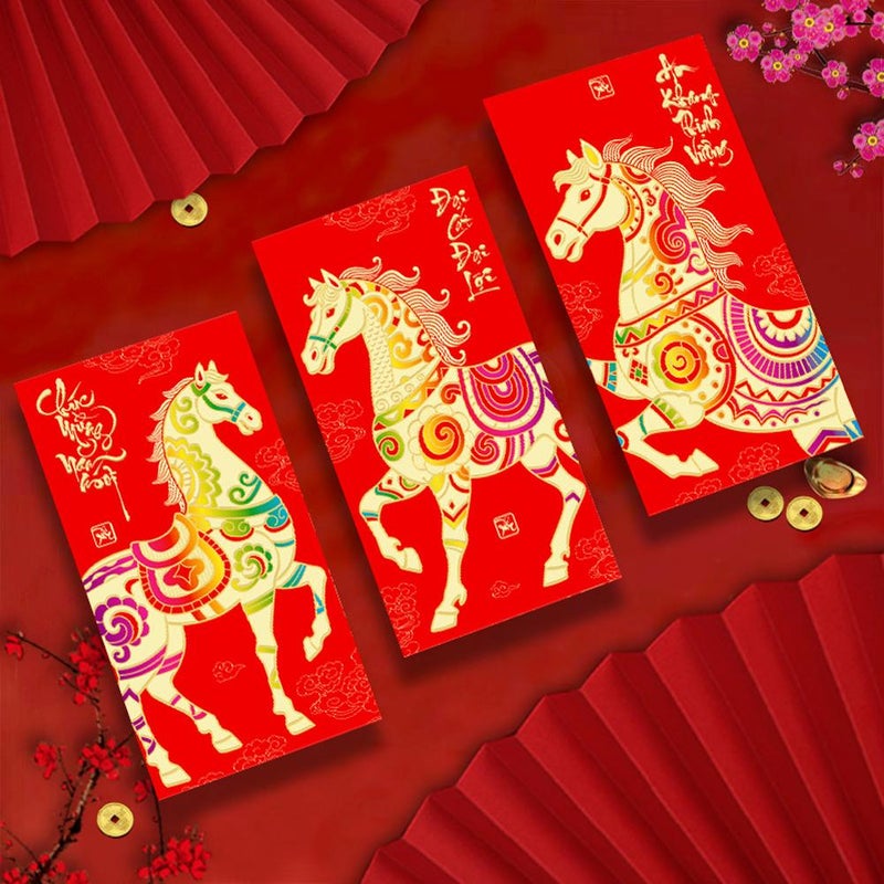Red Envelopes Chinese New Year 2026, Money Envelopes For Cash, Hong Bao Lucky Red Envelope for Spring Festival of the Horse (I) - Image 4